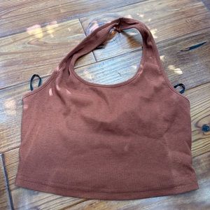 Shein tank top cropped with a halter neck